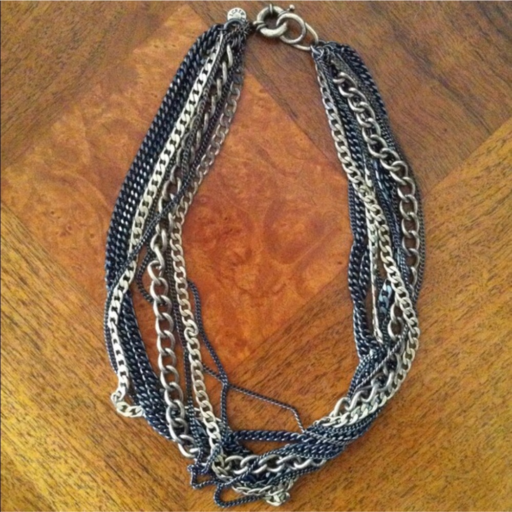 J Crew Madewell Motley rock n roll chain necklace